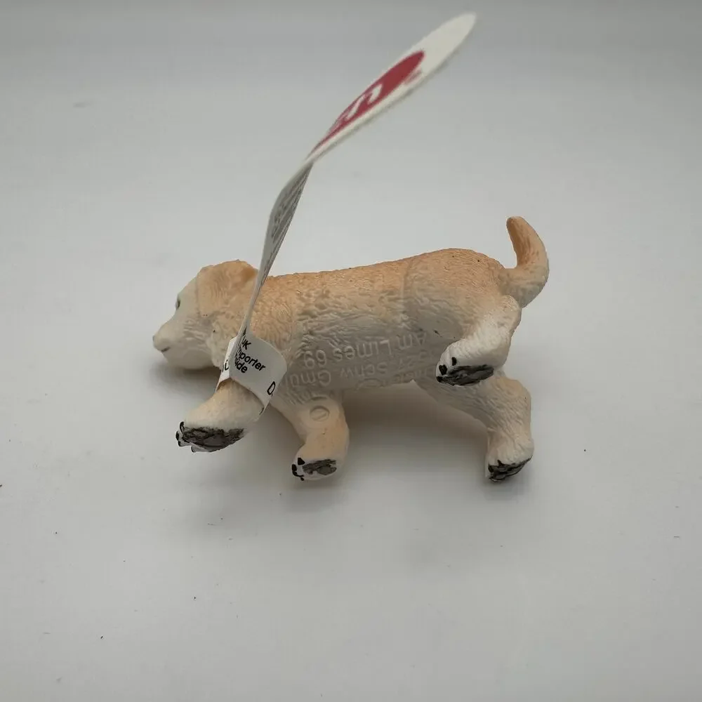 2 Pack Schleich Golden Retriever Puppy Figurine - Realistic Toy Dog Figure